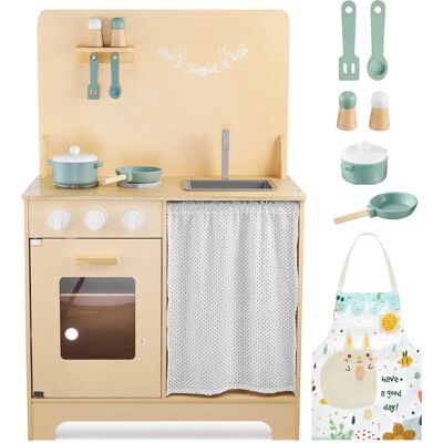 Cuisine de Jeu MAMABRUM - Ensemble de Cuisine en Bois pour Enfants - Éclairage LED - Publicité Cuisine de Jeu MAMABRUM - Ensemble de Cuisine en Bois pour Enfants - Éclairage LED - Publicité