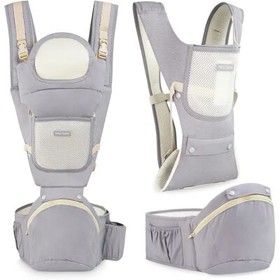 Moby-System Ergonominen kantoreppu - 10 in 1 - Harmaa - Kantoreppu Moby-System Ergonominen kantoreppu - 10 in 1 - Harmaa - Kantoreppu