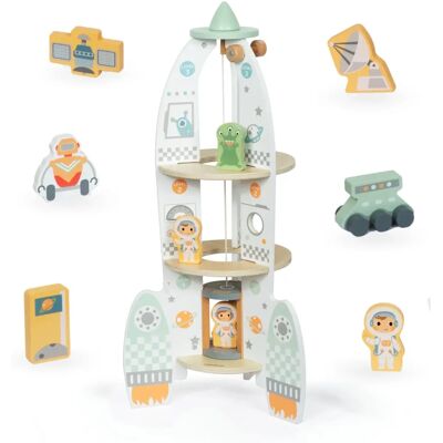 Foguete Spatial en Bois MAMABRUM avec Ascenseur & Accessoires - Jouet 3+ - Publicité Foguete Spatial en Bois MAMABRUM avec Ascenseur & Accessoires - Jouet 3+ - Publicité