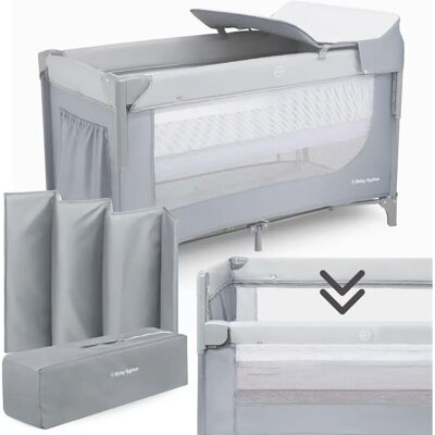 Moby-System, Lettino da viaggio 3-in-1 pieghevole con fasciatoio e borsa - Lettino da viaggio Moby-System, Lettino da viaggio 3-in-1 pieghevole con fasciatoio e borsa - Lettino da viaggio