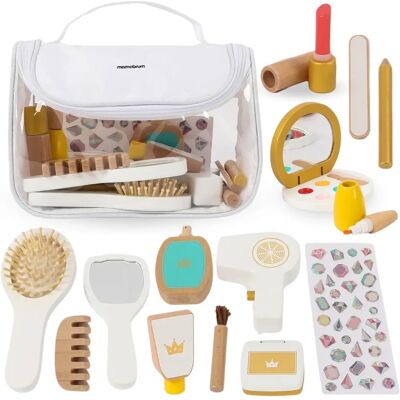 Ensemble de Maquillage Enfant en Bois avec 15 Accessoires - Jeu Imaginatif - Publicité Ensemble de Maquillage Enfant en Bois avec 15 Accessoires - Jeu Imaginatif - Publicité