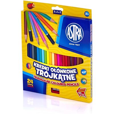 Astra Modell 24 Farbige Dreieckige Buntstifte - Buntstifte Astra Modell 24 Farbige Dreieckige Buntstifte - Buntstifte