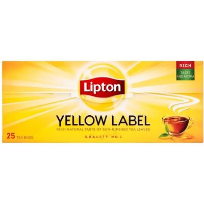 Lipton Yellow Label Black Tea 50 g - 25 sachets - Thé - Publicité Lipton Yellow Label Black Tea 50 g - 25 sachets - Thé - Publicité