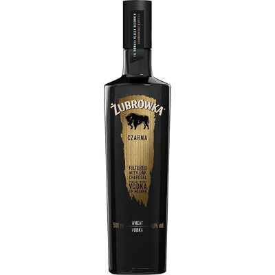 Zubrowka Czarna Vodka Noire - 50cl - Publicité Zubrowka Czarna Vodka Noire - 50cl - Publicité