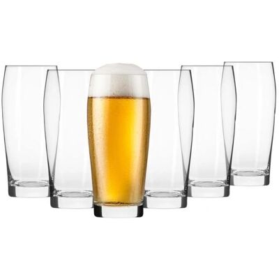 Verres à Bière Krosno - 6 x 500ml - Design Moderne - Publicité Verres à Bière Krosno - 6 x 500ml - Design Moderne - Publicité