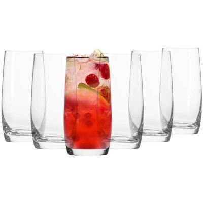 Krosno 6x Verres Highball - Set de Verres Long Drink - Publicité Krosno 6x Verres Highball - Set de Verres Long Drink - Publicité