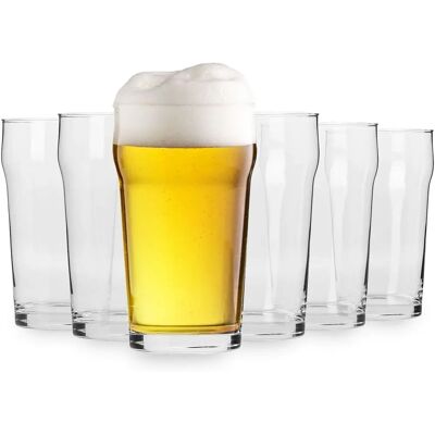 Zestaw szklanek do piwa Krosno 6x 500 ml Nonic Zestaw szklanek do piwa Krosno 6x 500 ml Nonic