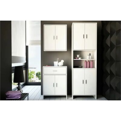 Sconto Innsbruck Weiß Hochschrank - Badezimmer Sconto Innsbruck Weiß Hochschrank - Badezimmer