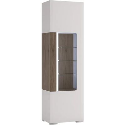 Signature White Tall Narrow Glazed Display Cabinet - Display Cabinet Signature White Tall Narrow Glazed Display Cabinet - Display Cabinet