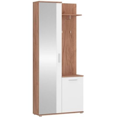 Xara - Weiß Hochglanz 100x86x57 - Flurwand Xara - Weiß Hochglanz 100x86x57 - Flurwand