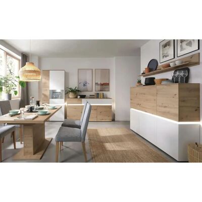 INOSIGN Luci Sideboard - Weiß und Eiche - 3-türig 2- Schubladen INOSIGN Luci Sideboard - Weiß und Eiche - 3-türig 2- Schubladen