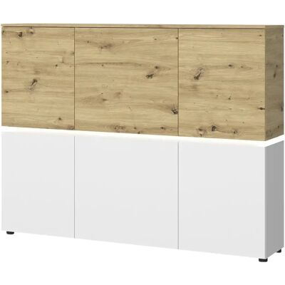 INOSIGN Luci 6-türiger Schrank in Weiß Eiche mit LED-Beleuchtung INOSIGN Luci 6-türiger Schrank in Weiß Eiche mit LED-Beleuchtung