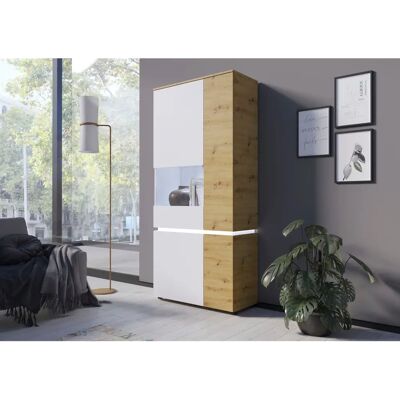 INOSIGN Luci Vitrine Weiß Eiche 4-türig Komplett INOSIGN Luci Vitrine Weiß Eiche 4-türig Komplett
