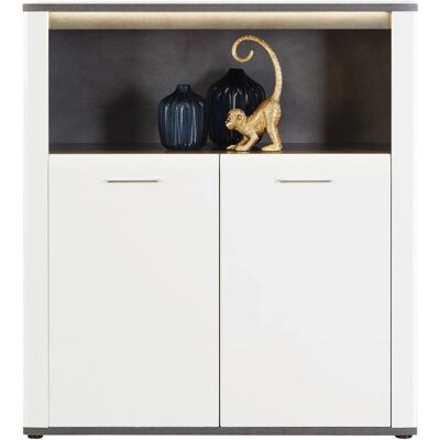 Luca Bessoni - Alassio Grafitszürke/Fehér - 86.2x40.5 cm - Wardrobe Luca Bessoni - Alassio Grafitszürke/Fehér - 86.2x40.5 cm - Wardrobe