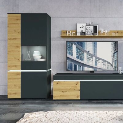Osmo 150cm TV-Möbel - Artisan Eiche / Kosmos Anthrazit Osmo 150cm TV-Möbel - Artisan Eiche / Kosmos Anthrazit