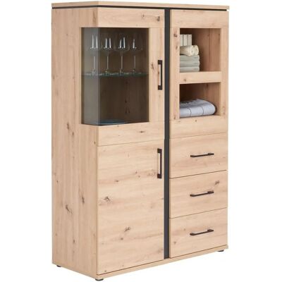 Vitrin Nature - Natv 01 - Eiche - 95x144.3x42 cm - Schrank Vitrin Nature - Natv 01 - Eiche - 95x144.3x42 cm - Schrank