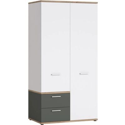 Wojcik TWES02 Weiß Kleiderschrank - Drehtürenschränke Wojcik TWES02 Weiß Kleiderschrank - Drehtürenschränke