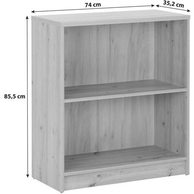 Höffner Ravenna Regal - Holzfarben - 74x85,5x34,6 cm - Stand/Wand/Bücherregal Höffner Ravenna Regal - Holzfarben - 74x85,5x34,6 cm - Stand/Wand/Bücherregal