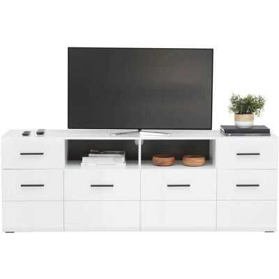 Hom`In TV-szekrény Fehér Antracit - TV bútor Hom`In TV-szekrény Fehér Antracit - TV bútor
