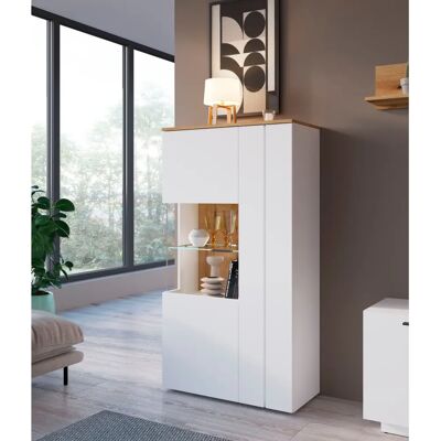 INOSIGN Dalano Weiß Spanplatte Glastür Vitrine - Möbel INOSIGN Dalano Weiß Spanplatte Glastür Vitrine - Möbel
