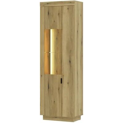Sconto Delamar Vitrine - Holzfarben - 62x198x40cm - Vitrine Sconto Delamar Vitrine - Holzfarben - 62x198x40cm - Vitrine