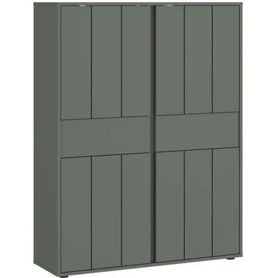 INOSIGN VEDDEL - Grünes Sideboard - 2 Schubladen, 4 Regale, 4 Türen INOSIGN VEDDEL - Grünes Sideboard - 2 Schubladen, 4 Regale, 4 Türen
