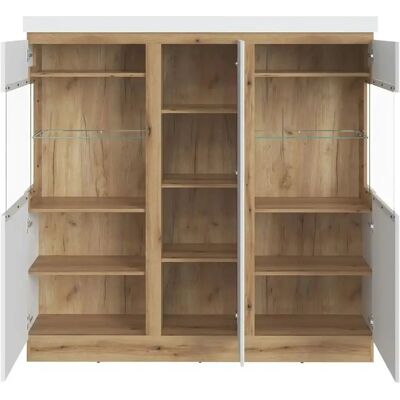Calabria Highboard - Weiß - 167x164x40cm - Vitrinen Calabria Highboard - Weiß - 167x164x40cm - Vitrinen