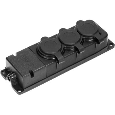 ORNO Steckdosenleiste - Wasserdicht, 3-Schuko, Wandmontage ORNO Steckdosenleiste - Wasserdicht, 3-Schuko, Wandmontage