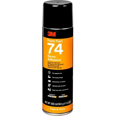 3M Scotch-Weld Spray 74 Vaahdon liima - Oranssi - 500ml 3M Scotch-Weld Spray 74 Vaahdon liima - Oranssi - 500ml