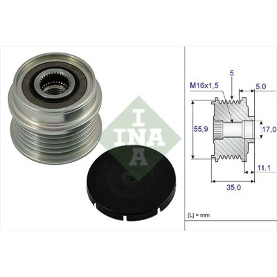 INA Generaattorin ratasarja 535 0005 10 - Generator Pulley INA Generaattorin ratasarja 535 0005 10 - Generator Pulley