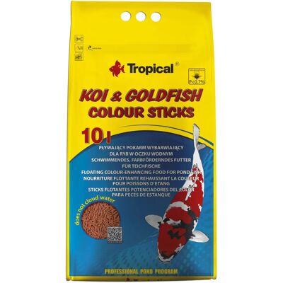 Tropical Koi & Goldfish Kleursticks - Visvoer, 10L Tropical Koi & Goldfish Kleursticks - Visvoer, 10L