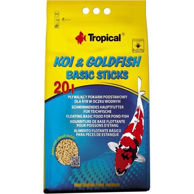 Tropical Koi & Goldfish Basic Stick - Fischfutter 20L Tropical Koi & Goldfish Basic Stick - Fischfutter 20L