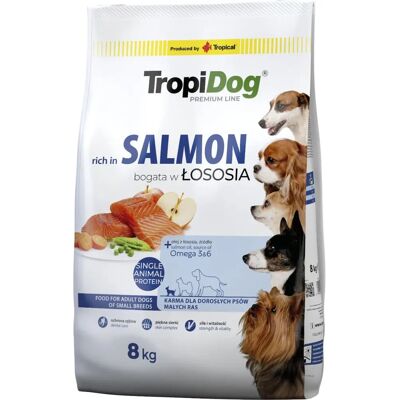 TropiDog Łosoś i Ryż Mały Pies – Dorosły TropiDog Łosoś i Ryż Mały Pies – Dorosły