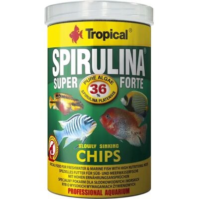 Tropical SUPER SPIRULINA FORTE CHIPS - nourriture pour poissons Tropical SUPER SPIRULINA FORTE CHIPS - nourriture pour poissons