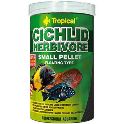Tropical Pellet Herbivore Petit pour Cichlidés - Nourriture pour poissons Tropical Pellet Herbivore Petit pour Cichlidés - Nourriture pour poissons