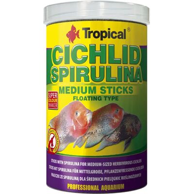 Tropical Cichlid Spirulina Medium Sticks - Nourriture pour poissons Tropical Cichlid Spirulina Medium Sticks - Nourriture pour poissons