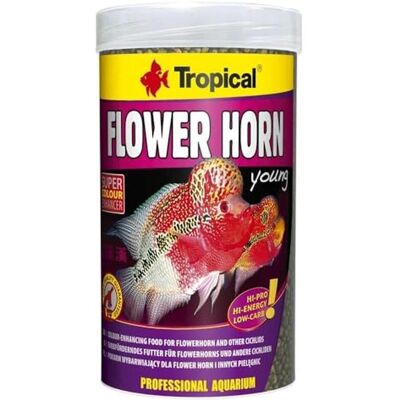 Tropical Flower Horn Young Pellet 250ml/95gr - Visvoer Tropical Flower Horn Young Pellet 250ml/95gr - Visvoer