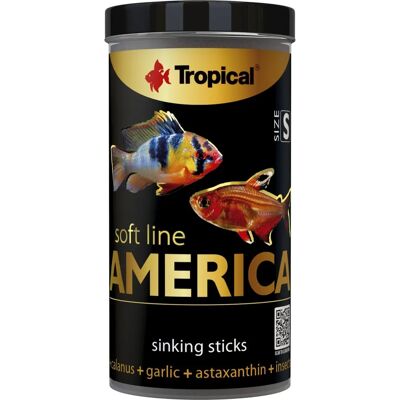 Nourriture Tropical Soft Line America - Omnivore/Carnivore - 50g - Publicité Nourriture Tropical Soft Line America - Omnivore/Carnivore - 50g - Publicité