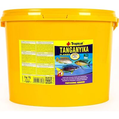 TROPICAL Tanganyika Flakes - 11 litres - Nourriture pour poissons - Publicité TROPICAL Tanganyika Flakes - 11 litres - Nourriture pour poissons - Publicité