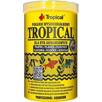 Nourriture pour poissons TROPICAL - Flocons riches en protéines 200 g Nourriture pour poissons TROPICAL - Flocons riches en protéines 200 g