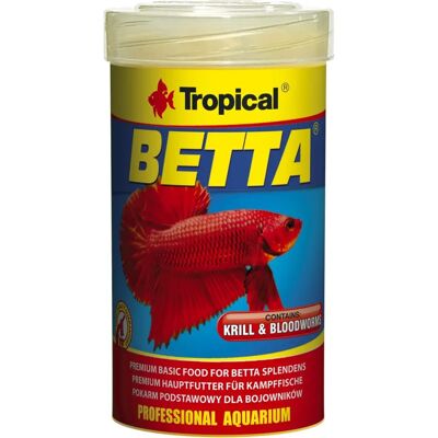 Nourriture Tropical Betta 100ml/25g avec krill et larves Nourriture Tropical Betta 100ml/25g avec krill et larves