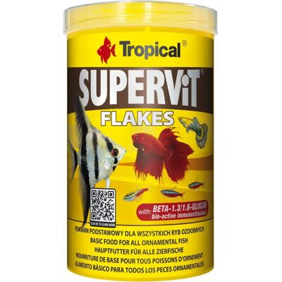 Tropical Marque Supervit Nourriture pour Poissons - Régime Complet pour Poissons d'ornement - Publicité Tropical Marque Supervit Nourriture pour Poissons - Régime Complet pour Poissons d'ornement - Publicité