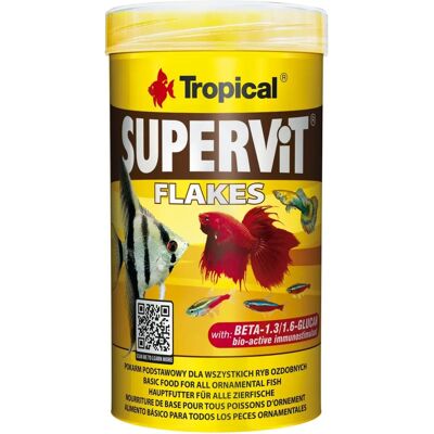 Tropical Basic Supervit 250 Ml - Nourriture pour Poissons - Poissons Tropicaux Omnivores Tropical Basic Supervit 250 Ml - Nourriture pour Poissons - Poissons Tropicaux Omnivores