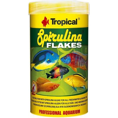 Nourriture pour poissons à la spiruline Tropical - Flocons 250ml/50g Nourriture pour poissons à la spiruline Tropical - Flocons 250ml/50g