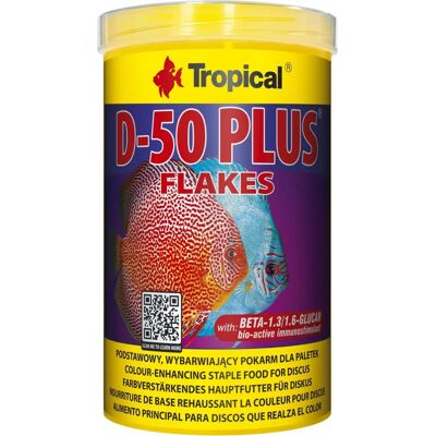 Tropical D-50 Plus - Nourriture pour Poissons - Colorant, Haute Protéine Tropical D-50 Plus - Nourriture pour Poissons - Colorant, Haute Protéine