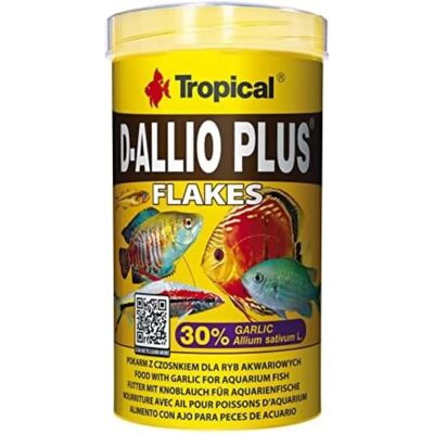 Tropical D-Allio Plus Flakes - Nourriture pour poissons - Publicité Tropical D-Allio Plus Flakes - Nourriture pour poissons - Publicité