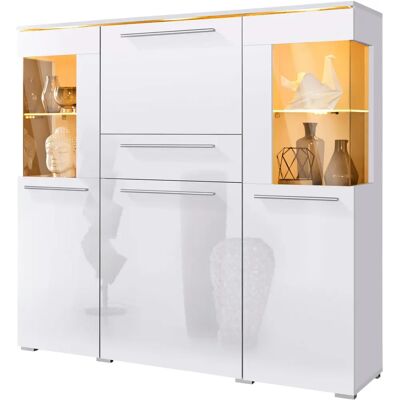 INOSIGN India Weiß Highboard mit Glastüren - Highboard INOSIGN India Weiß Highboard mit Glastüren - Highboard