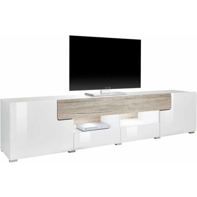 INOSIGN Toledo Lowboard - Weiß Matt, Eiche - TV-Board INOSIGN Toledo Lowboard - Weiß Matt, Eiche - TV-Board