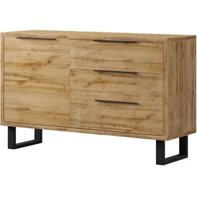 Sideboard Helvetia Halle - Madera FSC, Patas negras, 144cm Sideboard Helvetia Halle - Madera FSC, Patas negras, 144cm