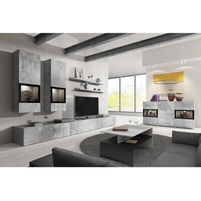 Helvetia Baros FSC Couchtisch - Rechteckig, Betonoptik, Schwarz Helvetia Baros FSC Couchtisch - Rechteckig, Betonoptik, Schwarz